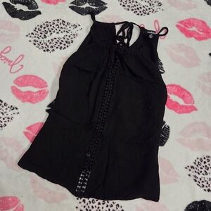 Ambiance Elegant Black Tank Top